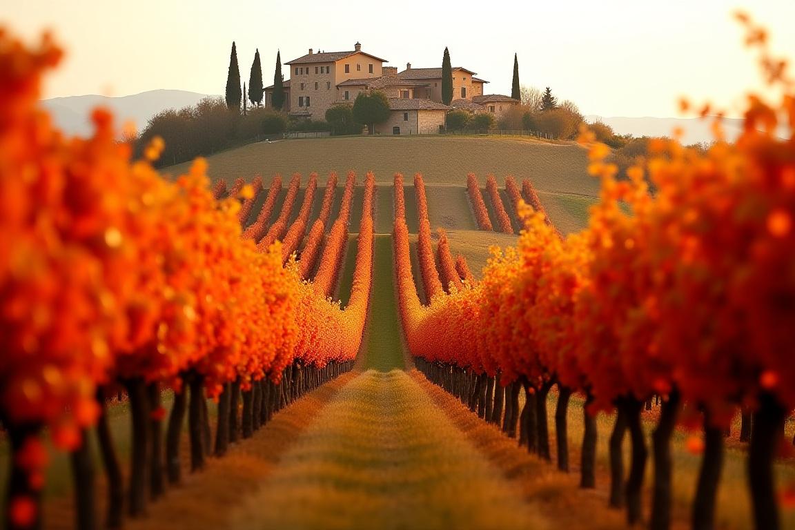 Vigneti autunnali in Toscana